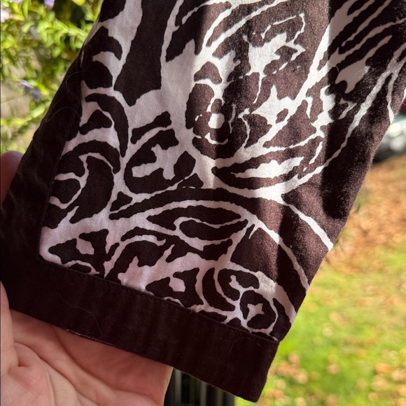 Jones Wear Dark Brown and White Patterned Tunic - Picture 4 of 6